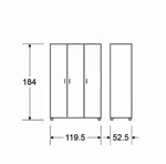 ארון איכותי עם 3 דלתות ומקום רב לאחסון - דגם ירדן 3