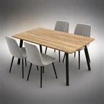 סט פינת האוכל כולל שולחן אוכל חזק ויציב דגם גולן ו־4 כיסאות מרופדים 2