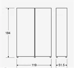 ארון 2 דלתות הזזה - דגם דור 4