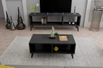 סט מזנון ושולחן לסלון דגם סביון בגוון שחור מבית טודו דיזיין 4
