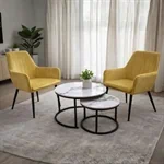 זוג כורסאות מעוצבות במגוון צבעים, המשלבות מראה רך ואלגנטי - דגם פנדה