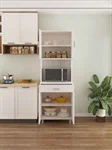 ארון למטבח ארון שירות למיקרוגל בצבע לבן דגם סנטוס SANTOS 2
