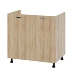 ארון שירות תחתון 80 ס"מ כולל כיור נירוסטה דגם מליבו בגוון אלון מבית טודו דיזיין 4