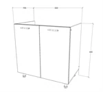 ארון שירות תחתון 80 ס"מ כולל כיור נירוסטה דגם מליבו בגוון אלון מבית טודו דיזיין 3